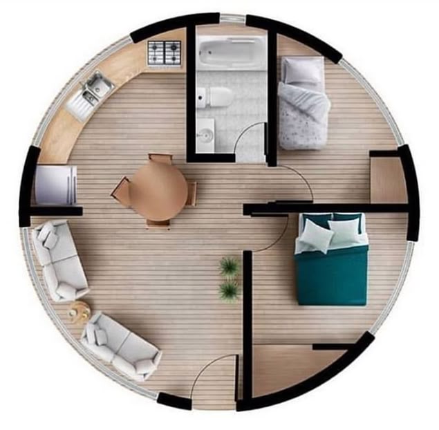 dome house layout